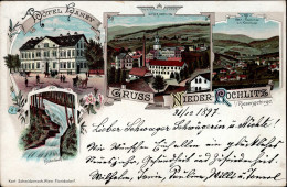 Nieder Rochlitz Hotel Haney 1897 II- (Bugspuren, Stauchungen) - Tchéquie