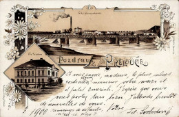 Prelouce (Tschechische Republik) Fabrik Brücke Vila Rehakova 1900 I-II - Tsjechië