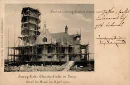 Turn Deutsche Ev. Christuskirche Stand Des Baues Im Jahre 1902 I-II - Czech Republic