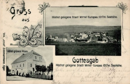 Gottesgab Hotel Grünes Haus Ortsansicht 1901 I-II - Tsjechië