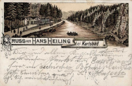 Karlsbad Gasthaus Zum Hans Heilig 1897 II (kleine Stauchung) - Tchéquie