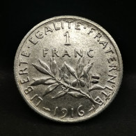 1 FRANC SEMEUSE ARGENT 1916 FRANCE / SILVER (Réf. 24425) - 1 Franc