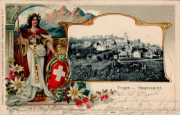 Trogen (Appenzell Ausserrhoden) Helvetia Prägedruck 1904 I-II (fleckig) - Altri & Non Classificati