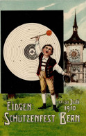 Bern (Bern) Präge-Karte Eidgenössisches Schützenfest 17. Bis 31. Juli 1910 I - Andere & Zonder Classificatie