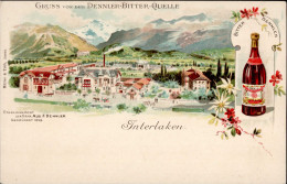 Interlaken (Bern) Werbe-karte Dennler-Bitter-Quelle I - Other & Unclassified