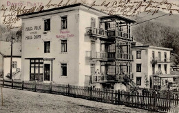 Davos Platz (Graubünden) Haus Volk Pension Schüler-Thrän 1910 I-II (Marke Entfernt) - Sonstige & Ohne Zuordnung