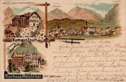 Melchtal (Obwalden) Kurhaus Kurhaus Frutt Kirche 1899 I-II (fleckig) - Other & Unclassified