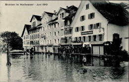 Brunnen (Schwyz) Hochwasser Juni 1910 Gasthaus Zur Taube I- - Andere & Zonder Classificatie