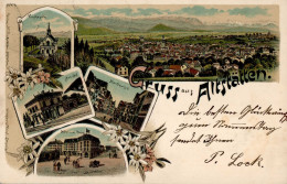 Altstätten (St. Gallen) Marktstrasse Bahnhof Hotel Drei König 1900 I-II - Sonstige & Ohne Zuordnung