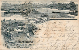 Rapperswil (St. Gallen) Hotel Du Lac 1898 II (kleine Stauchungen) - Autres & Non Classés