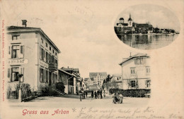 Arbon (Thurgau) Gasthaus Zum Bahnhof 1901 I- - Other & Unclassified