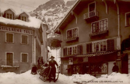Leukerbad (Wallis) Winter-Karte Gasthaus Guillaume Tell Gemischtwarenhandlung 1916 I- - Other & Unclassified