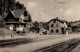 Sihlbrugg (Zug) Bahnhof II (Marke Entfernt, Fleckig, Ecken Abgestossen, Eckstauchungen, VS Bemalt) - Autres & Non Classés