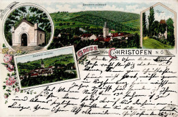 Delcampe - St. Christophen (Österreich) Vorläufer Drei Föhren Kapelle Ruine 1895 I-II (Ecken Abgestossen) - Otros & Sin Clasificación