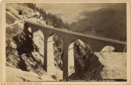 Arlbergbahn (Österreich) Kabinettfoto Schmiedtobel-Viadukt Fotograph Gabler Interlaken - Autres & Non Classés