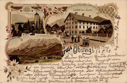 Obsteig (Österreich) Gasthof Zum Löwen 1898 I-II - Autres & Non Classés
