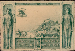 Graz (Österreich) Studentika 1864-1914 Eule 50stes Akademisches Stiftungsfest Turnverein Graz I-II (fleckig) - Sonstige & Ohne Zuordnung