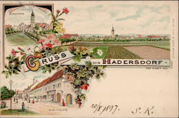 Hadersdorf (Österreich)Marktplatz Kirche 1897 I-II - Autres & Non Classés