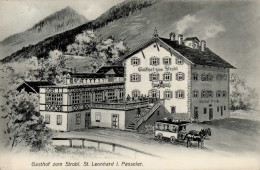 St. Leonhard In Passeier (Italien) Gasthaus Zum Strobl 1909 I-II - Andere & Zonder Classificatie