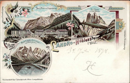 Landro (Südtirol) Monte Cristallo Dürrensee Hotel Baur 1898 I-II (Kerbe, Fleckig) - Otros & Sin Clasificación
