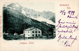 Tirol (Italien) Suldenthal Gasthaus Ortler 1899 I-II - Sonstige & Ohne Zuordnung
