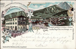 Moena (Italien) Albergo Corona 1898 I-II (Eckbug) - Other & Unclassified