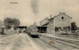 Moncel-sur-Seille (Frankreich) Bahnhof Eisenbahn Dampflok 1915 I-II (fleckig) Chemin De Fer - Altri & Non Classificati