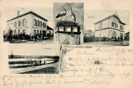 Saaraltdorf (Frankreich) Bahnhof Gasthaus Thriy 1901 II (kleine Stauchung) - Otros & Sin Clasificación