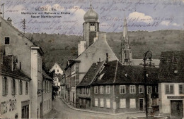 Mutzig (Elsass) Marktplatz Rathaus Kirche Hotel Zur Post 1914 I-II (fleckig, Ecken Abgestossen) - Other & Unclassified