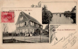 Ober-Rathsamhausen (Elsass) Gasthaus Zur Sonne Paul Mathis I-II (Marke Entfernt) - Sonstige & Ohne Zuordnung