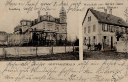 Ostwald (Elsass) Inselburg Gasthaus Zum Grünen Baum Alfons Ottmann 1915 I-II (fleckig) - Sonstige & Ohne Zuordnung