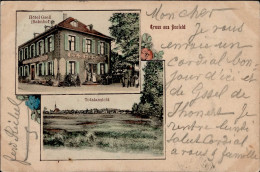Benfeld (Elsass) Hotel Zur Stadt Strassburg Bahnpost Strassburg Basel Zug 206 1903 II (Stauchungen) - Autres & Non Classés
