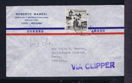 Sp10524 ECUADOR EL CARMEN  (Cuenca -Prov. Del Azuay) Churche Architecture Mail VIA CLIPPER Rolls-Royce Ldª Derby-England - Chiese E Cattedrali