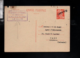 GRIFFE D'ANNULATION DE CAEN R P - Manual Postmarks