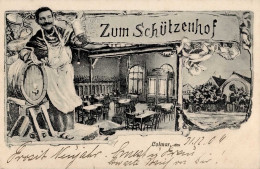 Colmar (Elsass) Gasthaus Zum Schützenhof 1904 II (leichte Stauchung) - Altri & Non Classificati