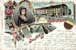 Huningue (Elsass) Hotel Du Corbeau J. Goetz 1906 I-II (Stauchungen, Fleckig) - Sonstige & Ohne Zuordnung