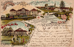 Altkirch Karspach (Elsass) Schloss Sonnenberg Eisenbahn 1898 I- Chemin De Fer - Autres & Non Classés