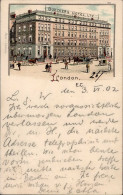 London (Großbritannien) Mini-AK (13cm X 8,2cm) Hotel Buecker 1902 I- - Sonstige & Ohne Zuordnung