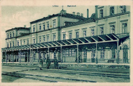 Libau (Lettland) Bahnhof 1917 II (kleine Stauchung) - Latvia