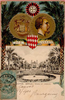 Monte Carlo (Monaco) Präge-Karte II- (Reißnagelloch, Ecken Abgestoßen, Marke Entfernt) - Altri & Non Classificati