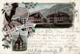 Lærdal (Norwegen) Vorläufer 1896 Hotel Lindström II (Ecken Abgestoßen) - Noruega
