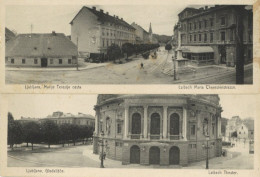 Ljubljana (Slowenien) 2 AK (6,5x18 Cm) Theresienstrasse Und Laibach-Theater II - Slovénie