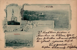 Cadram Kirche Ortsansicht 1899 I-II - Slovénie