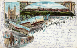 Szombathely (Ungarn) Dom Kirche Hauptplatz 1898 I-II (Ecken Abgestossen) - Ungarn