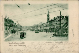 Oedenburg Grabenrunde Strassenbahn Marktplatz 1915 I-II Tram - Hungría