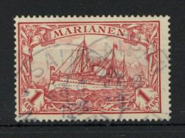 Deutsche Kolonien Marianen 1 Mark Kaiseryacht O. Wz. Nr. 16 Saipan Colonies - Andere & Zonder Classificatie