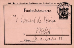 Berlin Stadtpost Packetfahrkarte 1899 I-II - Sonstige & Ohne Zuordnung