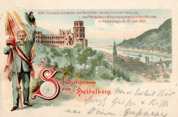 DR-GSK - PP 15 C 29/01 HEIDELBERG 18. VERBANDSSCHIESSEN 1901 Mit Klarem S-o V. 19.7.01 I - Autres & Non Classés