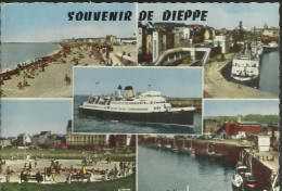 Dieppe - Souvenir De Dieppe - Multivues - Flamme De "Biennale Franco Britannique Dieppe Juillet" 1965 - (P) - Dieppe