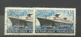 Num.1325 (0,30Fr) Paquebot France - 2 Neufs Dont 1 Oblitéré - Unused Stamps